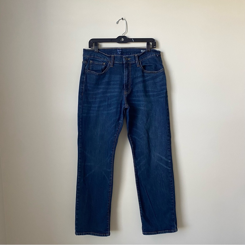 Nautical Men's Denim Straight Relaxed Fit Jeans 33W 30L